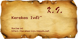 Kerekes Ivó névjegykártya